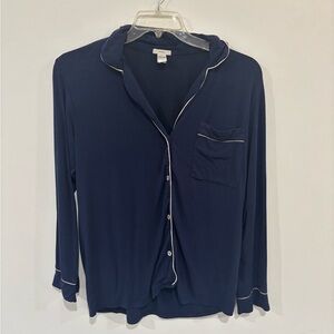 Eberjey Long Sleeve Button Down Pajamas Shirt